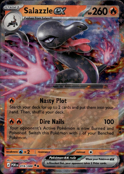 Salazzle ex 016/088 Double Rare Perfect Order Pokemon