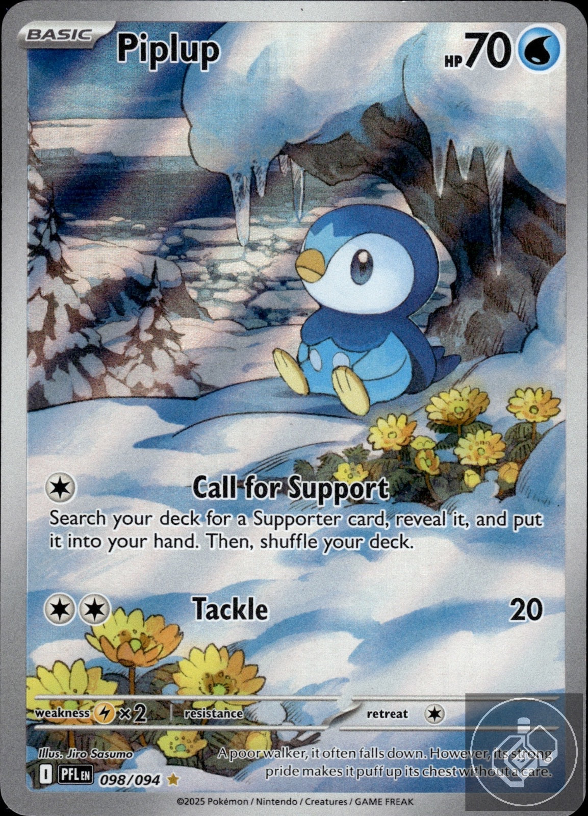 Piplup 098/094 Illustration Rare Phantasmal Flames Pokemon