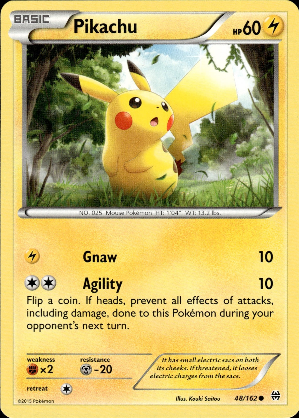 Pikachu 48/162 Common BREAKthrough Pokemon