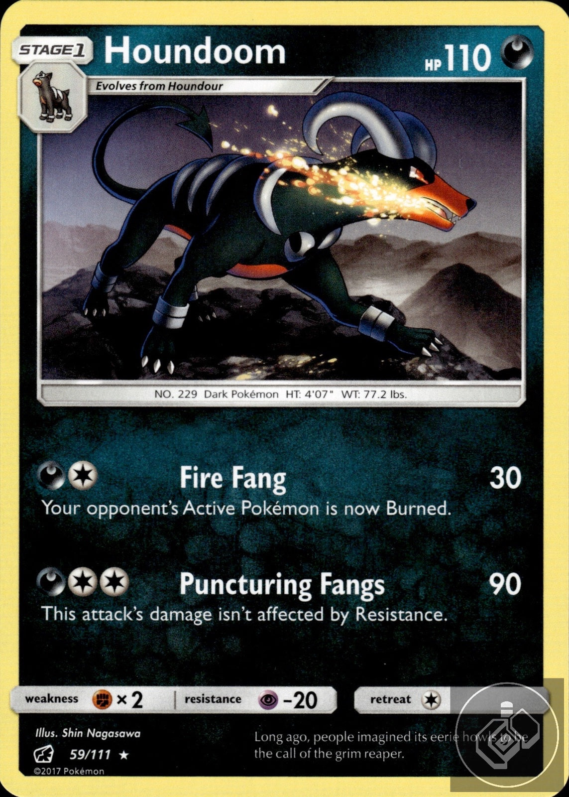 Houndoom 59/111 Rare Crimson Invasion Pokemon