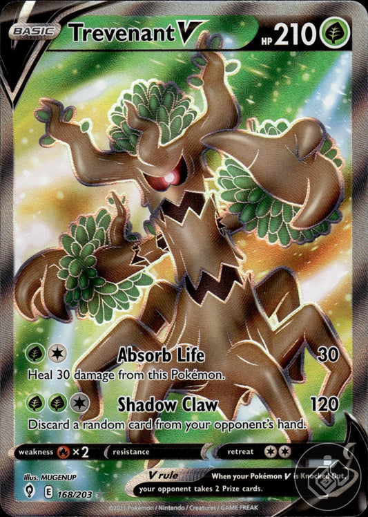 Trevenant V 168/203 Ultra Rare Evolving Skies Pokemon