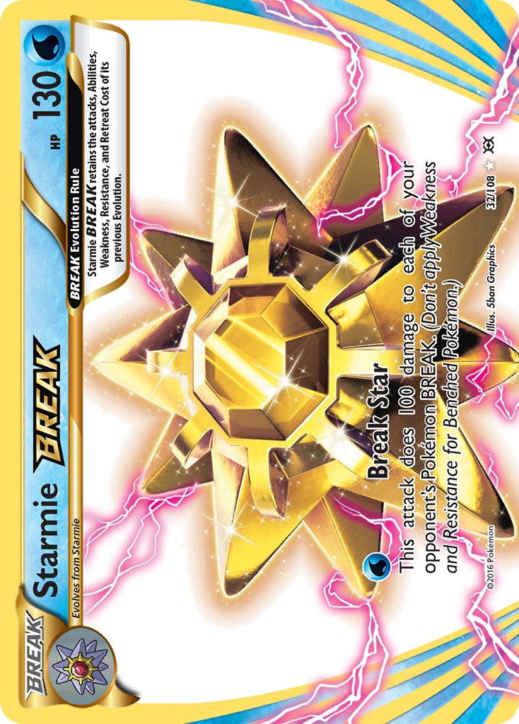 Starmie BREAK 32/108 BREAK Rare Evolutions Pokemon