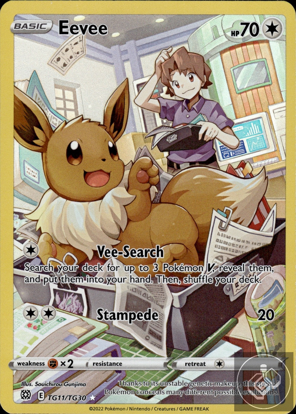 Eevee TG11/TG30 Holo Brilliant Stars Trainer Gallery Pokemon