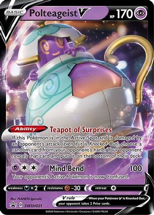 Polteageist V SWSH021 Holo Promo Sword & Shield Promo Pokemon