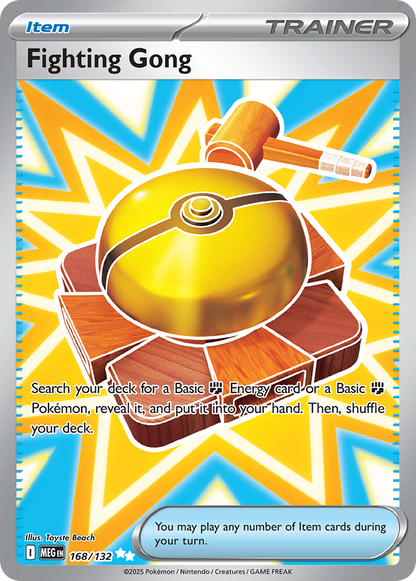 Fighting Gong 168/132 Ultra Rare Mega Evolution Pokemon