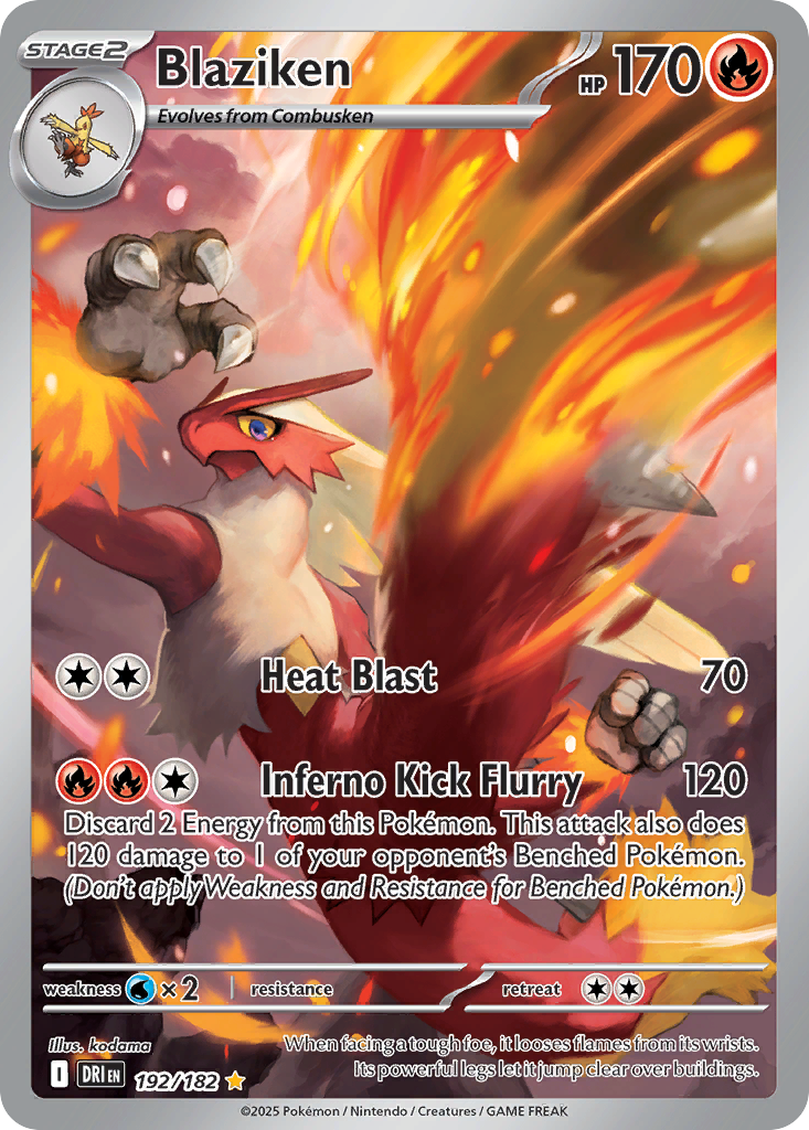 Blaziken 192/182 Illustration Rare Destined Rivals Pokemon