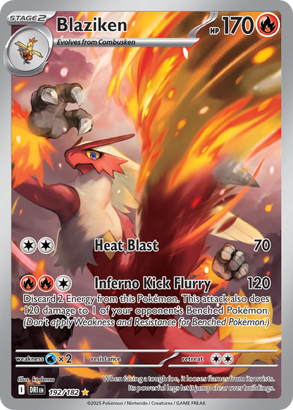 Blaziken 192/182 Illustration Rare Destined Rivals Pokemon
