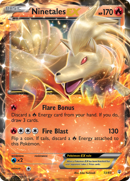 Ninetales EX 13/83 Holo EX Rare Generations Pokemon