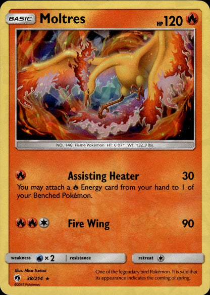 Moltres (Cracked Ice Holo) 38/214 Holo Holo Rare Deck Exclusives Pokemon Holo