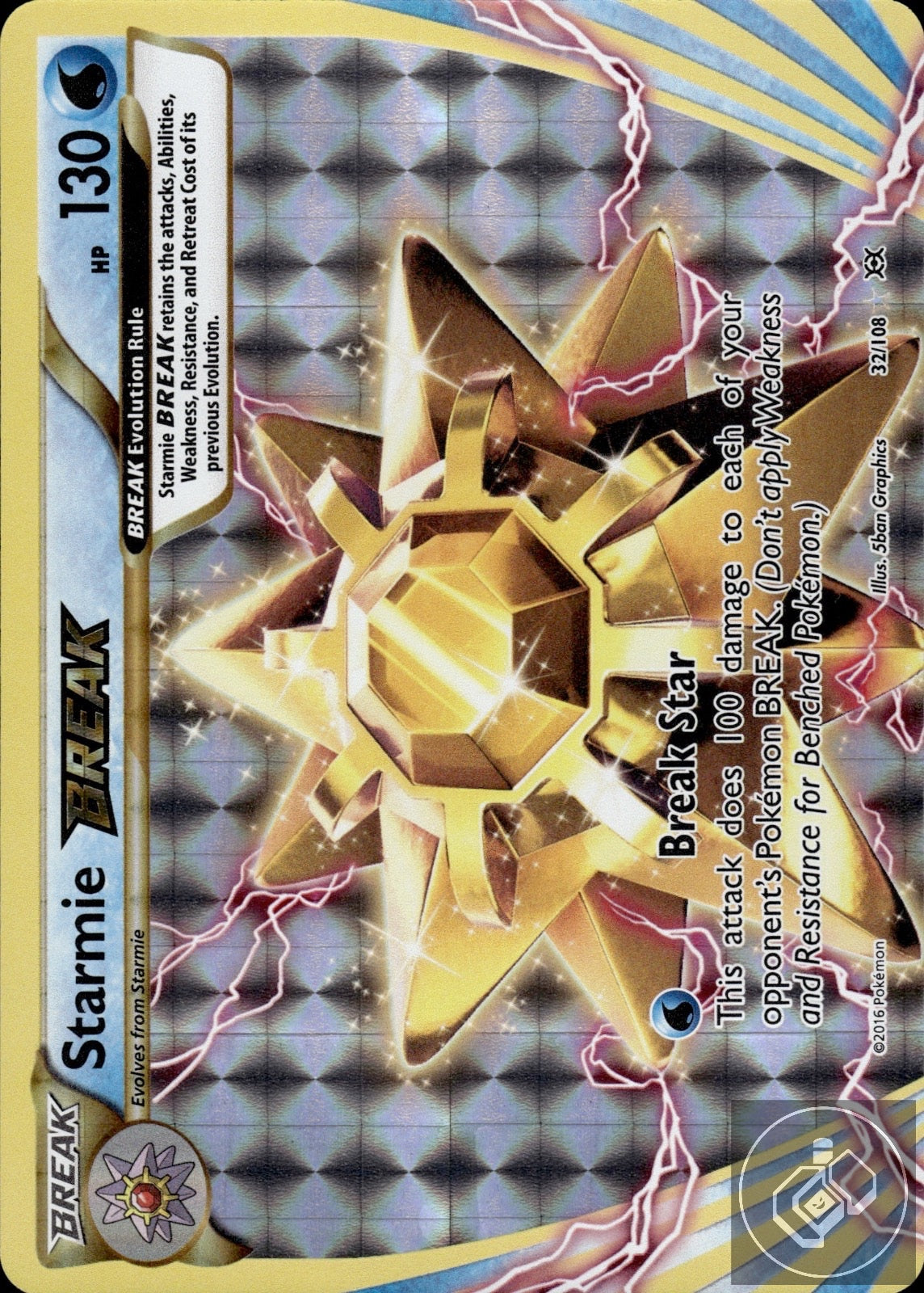 Starmie BREAK 32/108 BREAK Rare Evolutions Pokemon