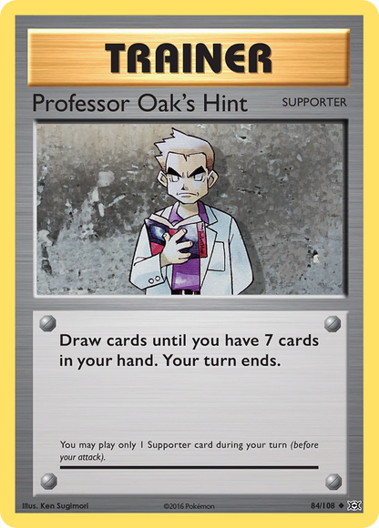 Professor Oak's Hint 84/108 Uncommon Evolutions Pokemon