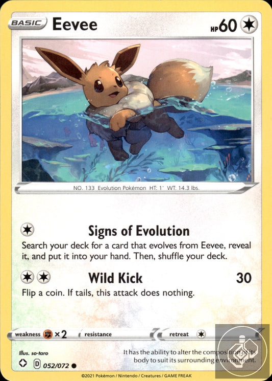Eevee 052/072 Common Shining Fates Pokemon