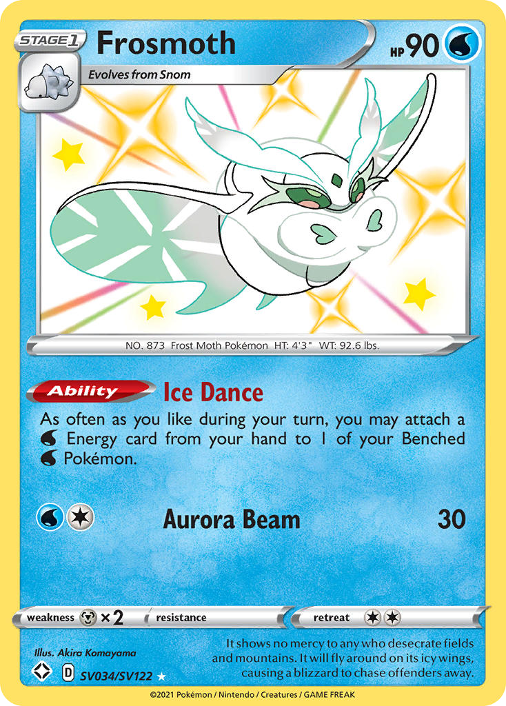 Frosmoth SV034/SV122 Shiny Rare Shining Fates Shiny Vault Pokemon
