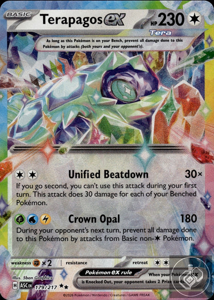 Terapagos ex 179/217 Double Rare Ascended Heroes Pokemon