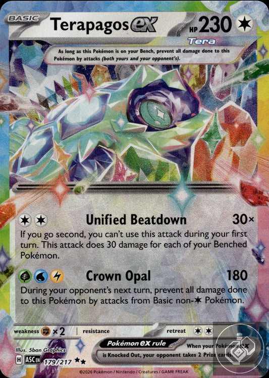 Terapagos ex 179/217 Double Rare Ascended Heroes Pokemon