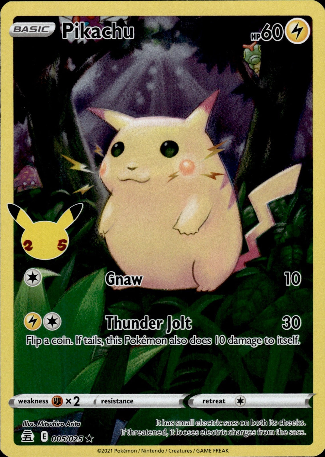 Pikachu 005/025 Holo Rare Celebrations Pokemon
