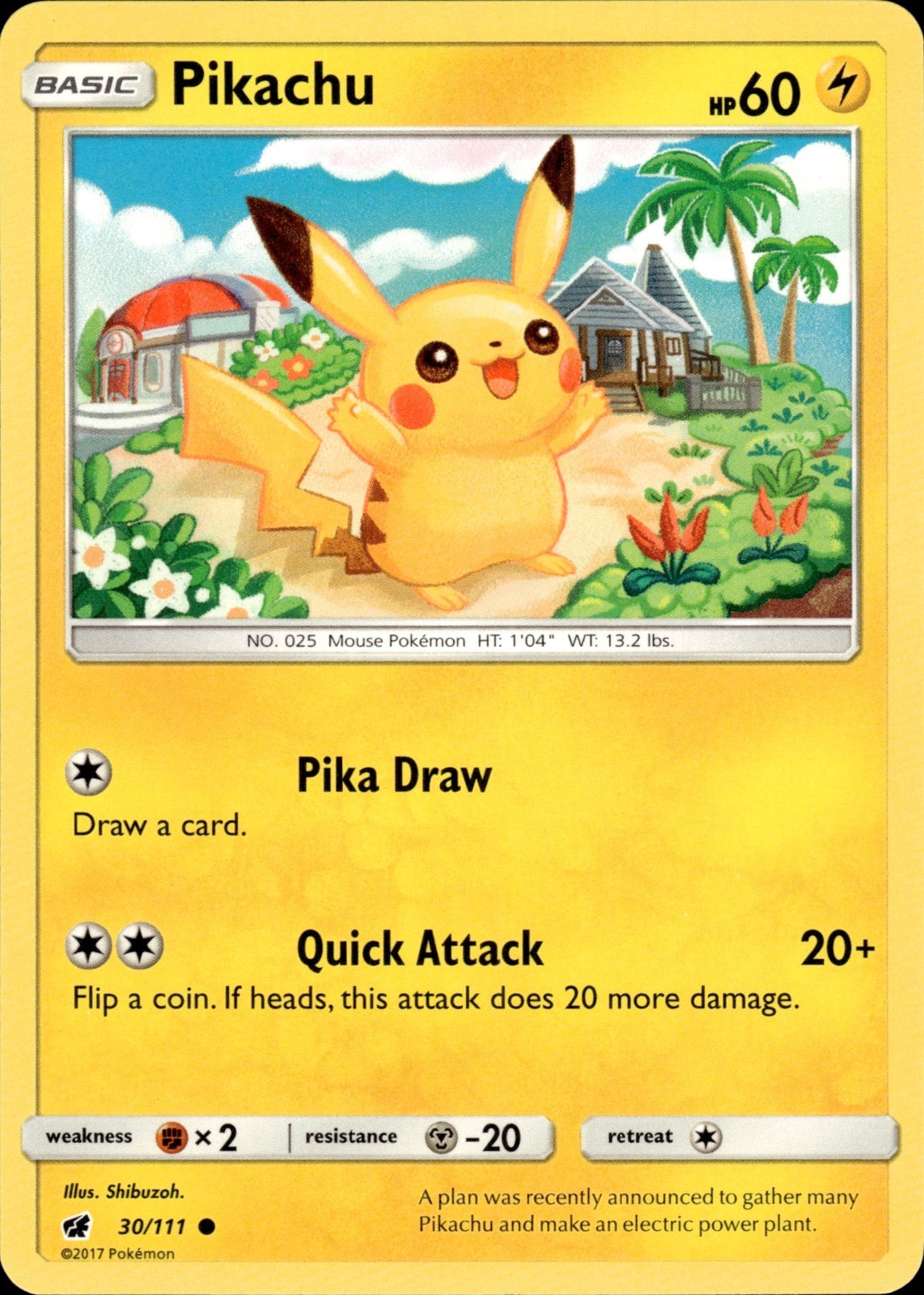 Pikachu 30/111 Common Crimson Invasion Pokemon