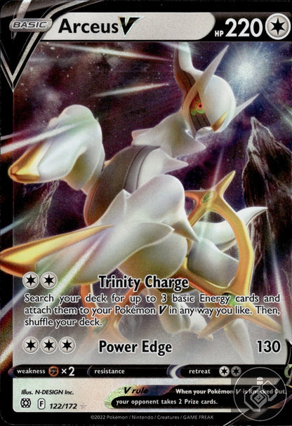 Arceus V 122/172 Holo V Rare Brilliant Stars Pokemon