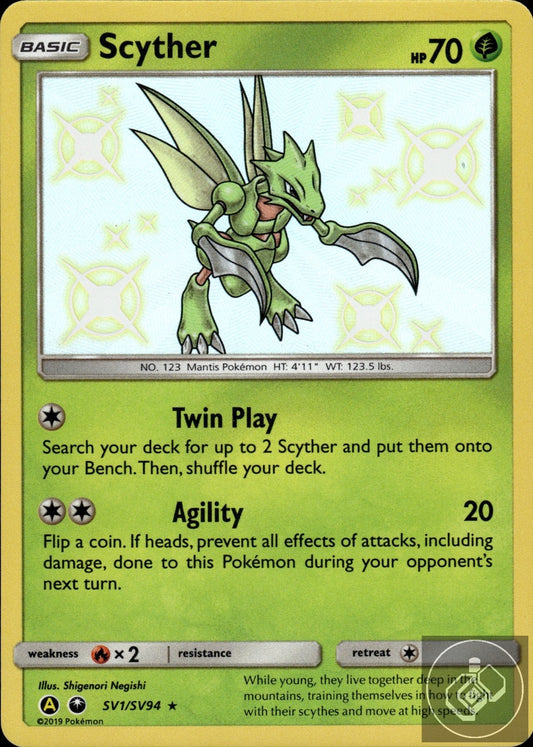 Scyther SV1/SV94 Shiny Rare Hidden Fates Shiny Vault Pokemon