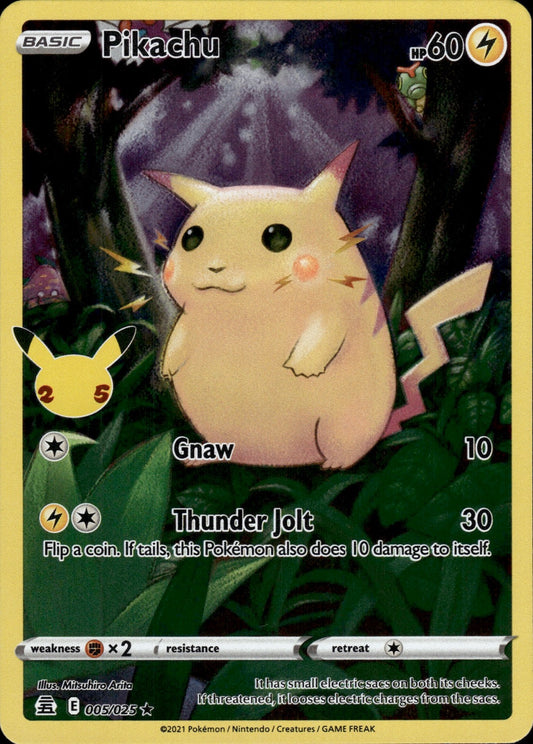 Pikachu 005/025 Holo Rare Celebrations Pokemon