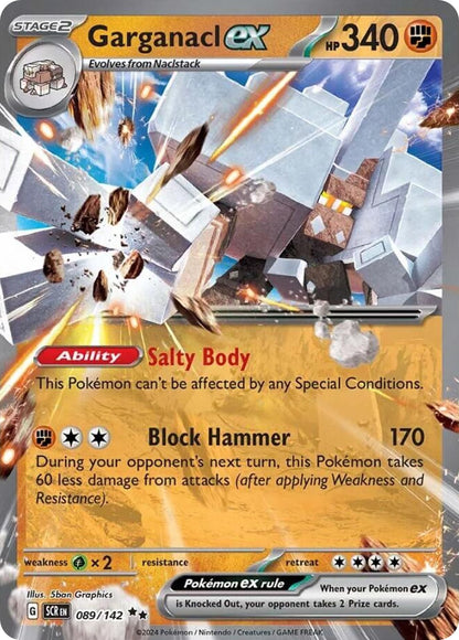 Garganacl ex 89/142 Double Rare Stellar Crown Pokemon