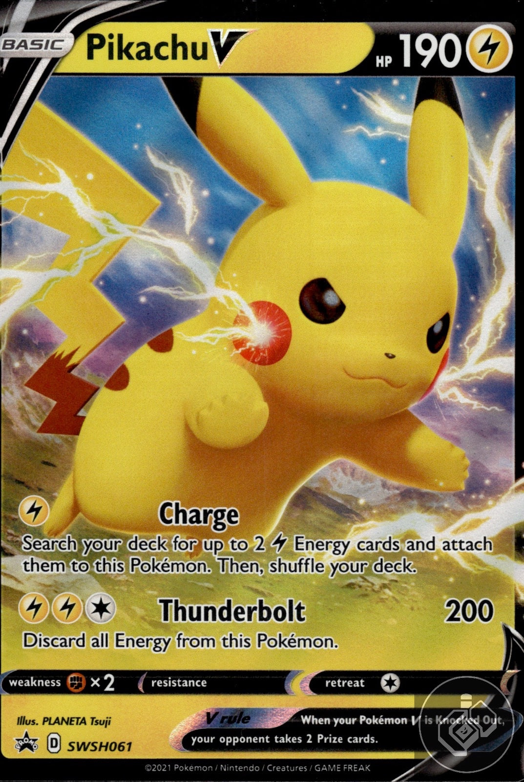 Pikachu V SWSH061 Holo Promo Sword & Shield Promo Pokemon