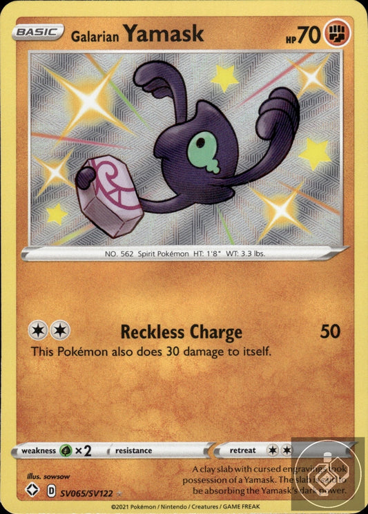 Galarian Yamask SV065/SV122 Shiny Rare Shining Fates Shiny Vault Pokemon