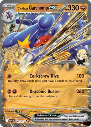 Cynthia's Garchomp ex 111/217 Double Rare Ascended Heroes Pokemon