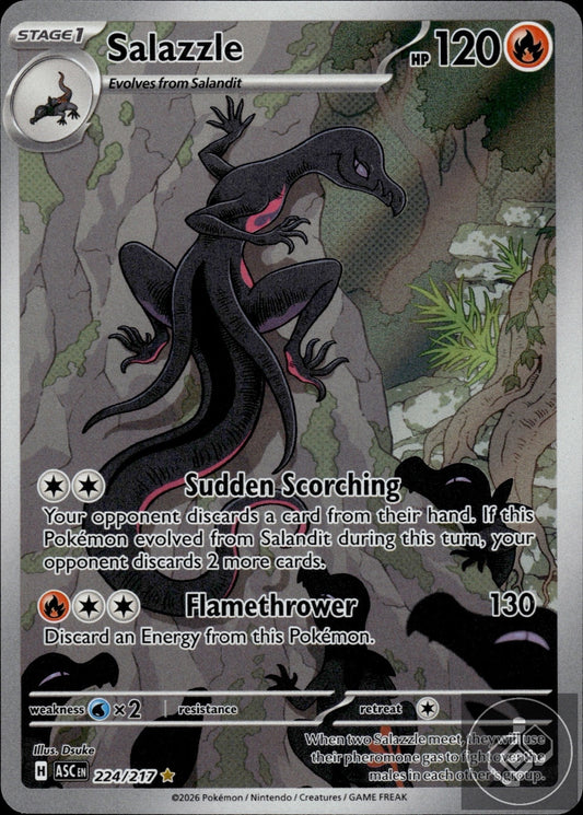 Salazzle 224/217 Illustration Rare Ascended Heroes Pokemon