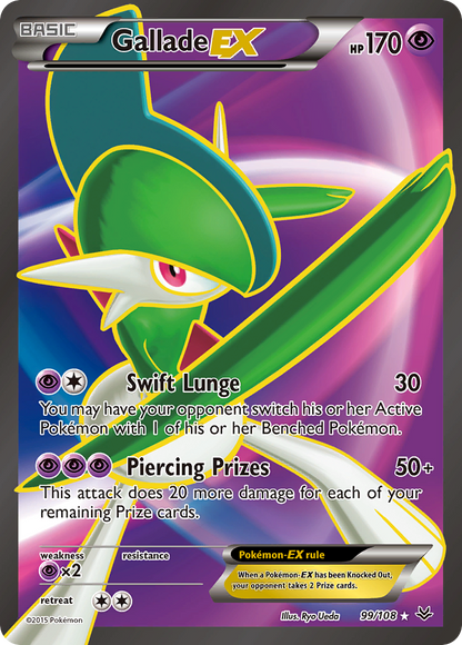 Gallade EX 99/108 Ultra Rare Roaring Skies Pokemon