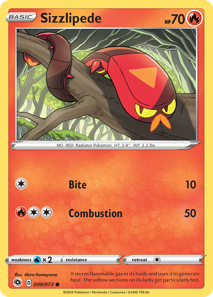 Sizzlipede 009/073 Common Champion's Path Pokemon