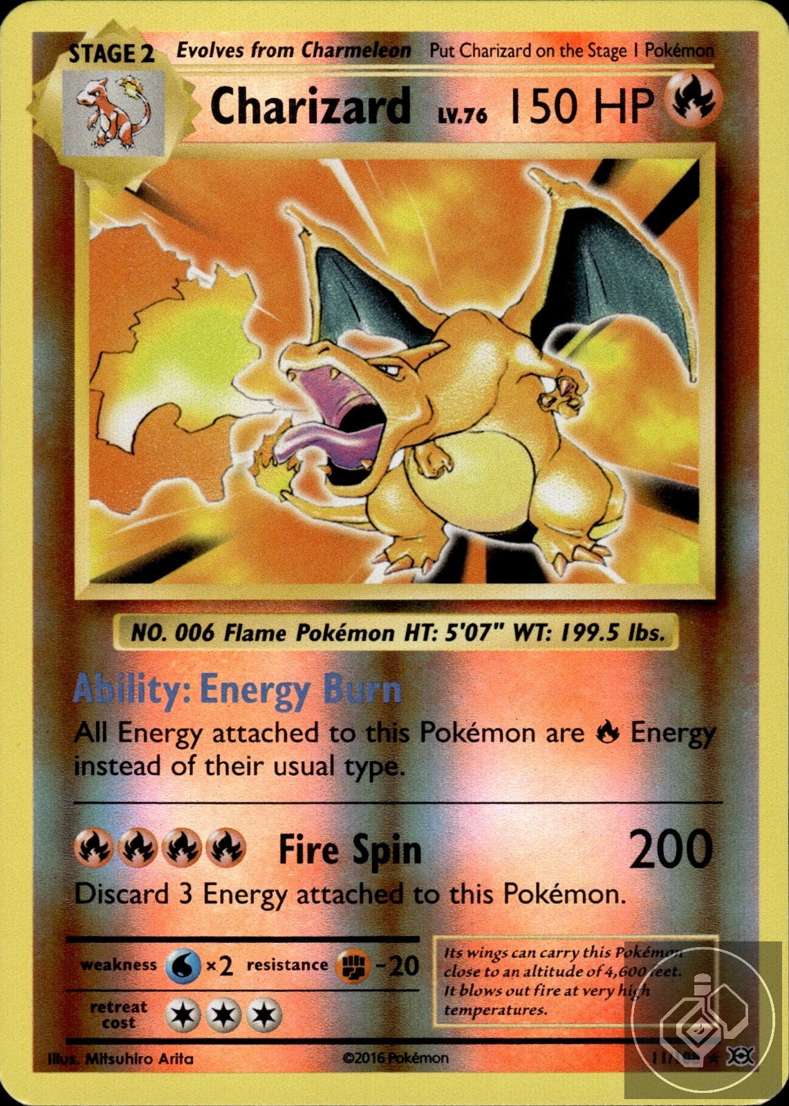 Charizard 11/108 Holo Rare Evolutions Pokemon Reverse Holo