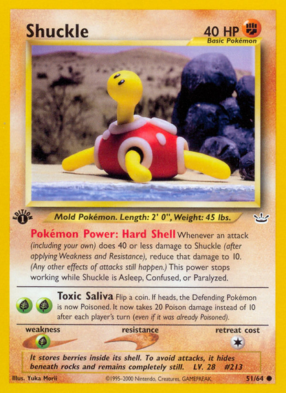 Shuckle 51/64 Common Neo Revelation Pokemon Unlimited