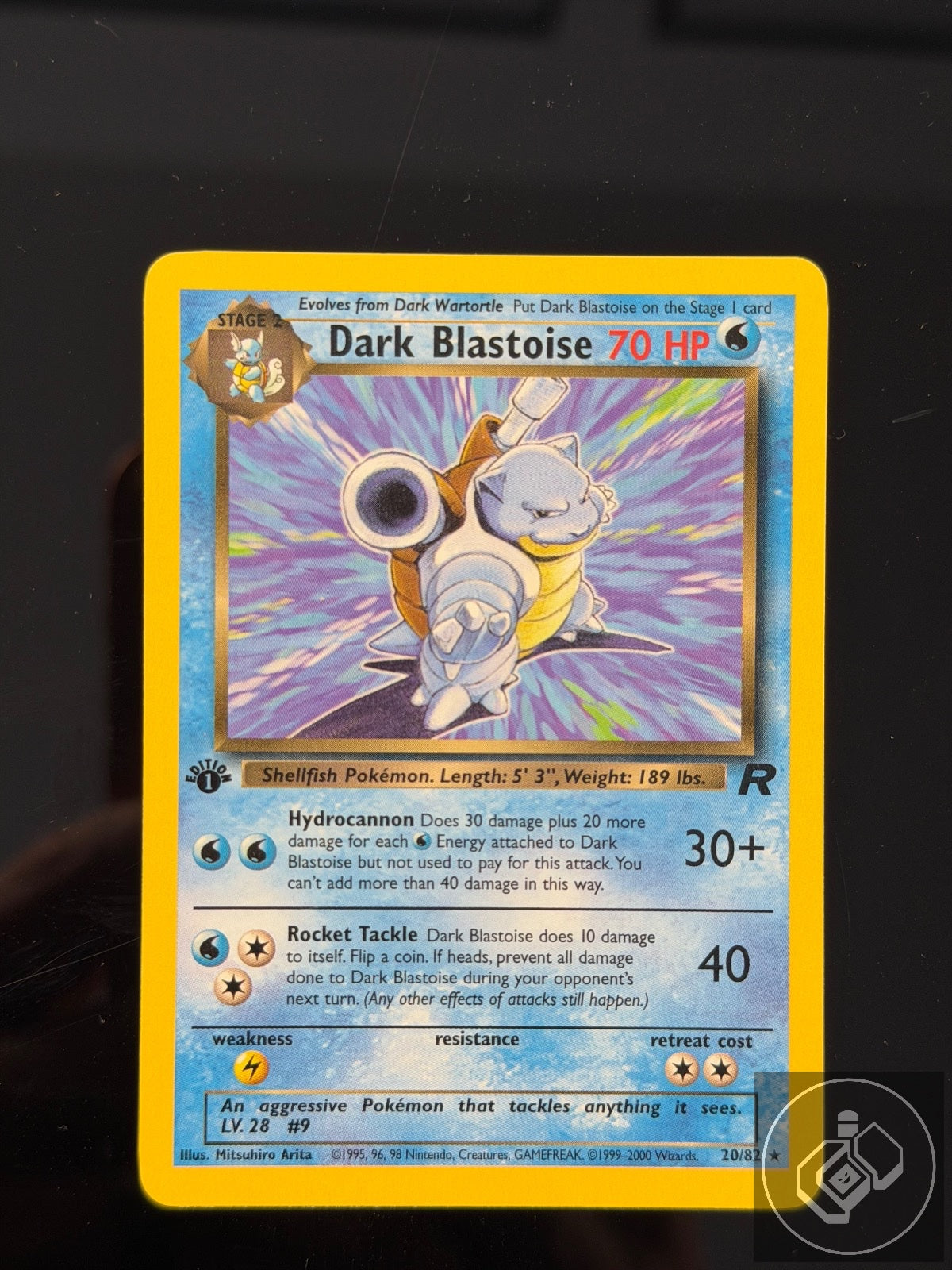 Dark Blastoise 20/82 Rare Team Rocket Pokemon 1st Edition