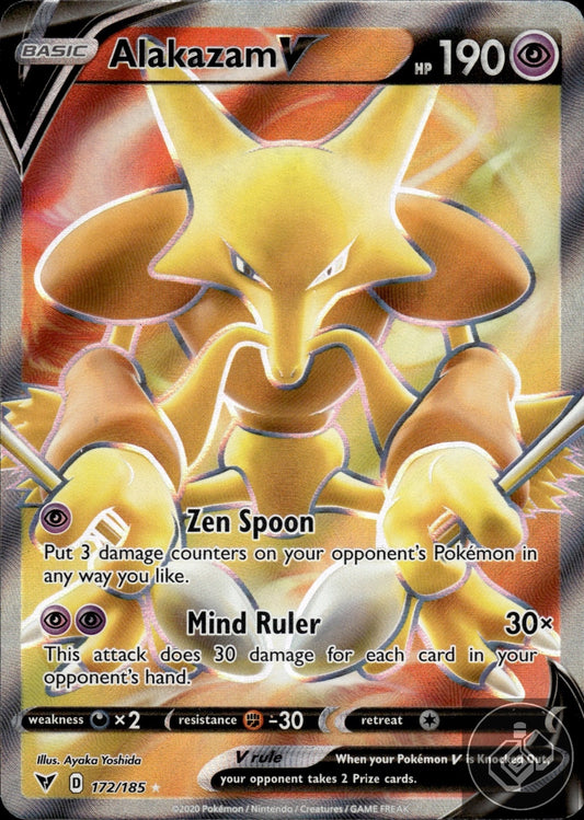 Alakazam V 172/185 Ultra Rare Vivid Voltage Pokemon