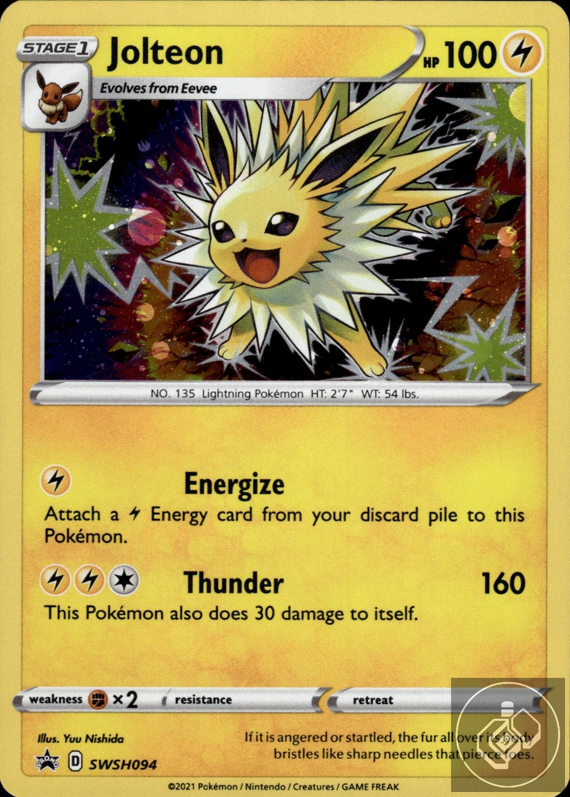 Jolteon SWSH094 Holo Promo Sword & Shield Promo Pokemon