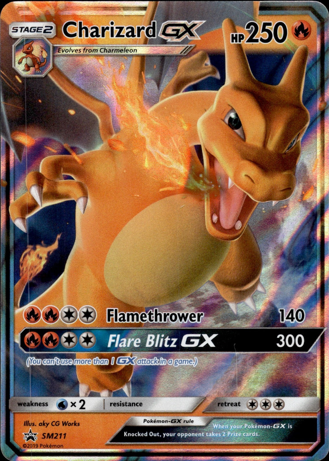 Charizard GX - SM211 Holo Promo Sun & Moon Promo Pokemon