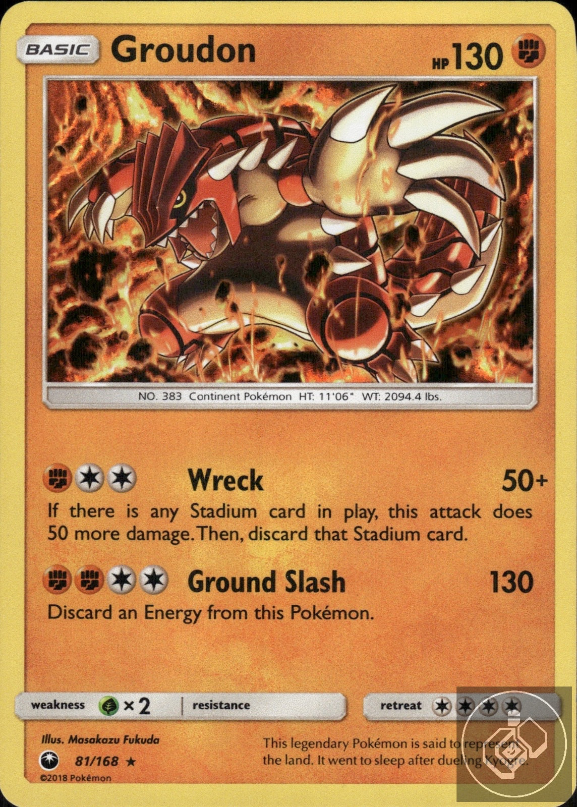 Groudon 81/168 Holo Rare Celestial Storm Pokemon Holo