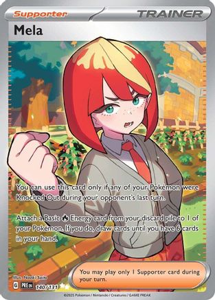 Mela 140/131 Holo Ultra Rare Prismatic Evolutions Pokemon