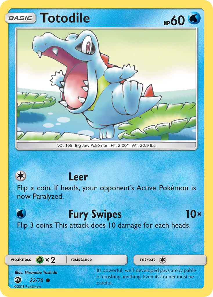 Totodile 22/70 Common Dragon Majesty Pokemon Reverse Holo