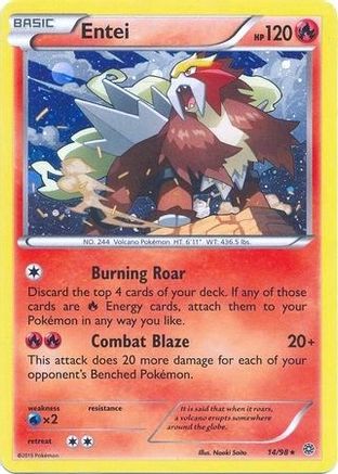 Entei (Cosmos Holo) 014/098 Holo Promo Blister Exclusives Pokemon