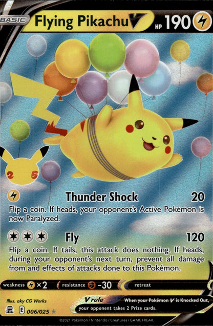Flying Pikachu V 006/025 Holo V Rare Celebrations Pokemon