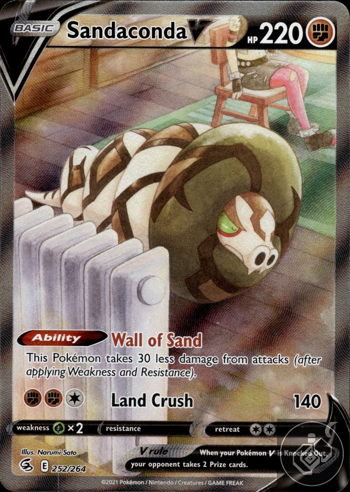 Sandaconda V 252/264 Ultra Rare Fusion Strike Pokemon