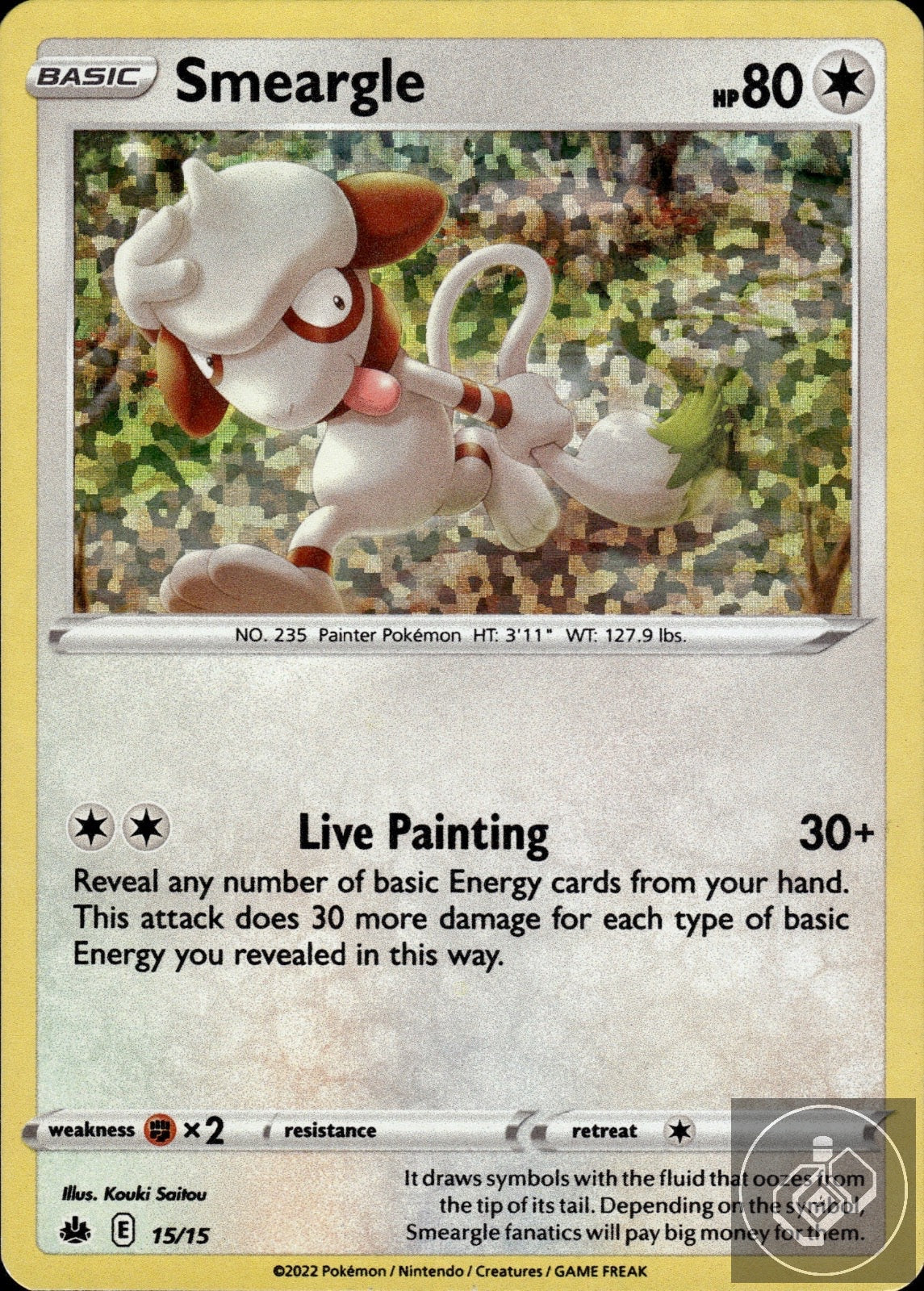 Smeargle - 15/15 015/015 Holo Promo McDonald's Promos 2022 Pokemon