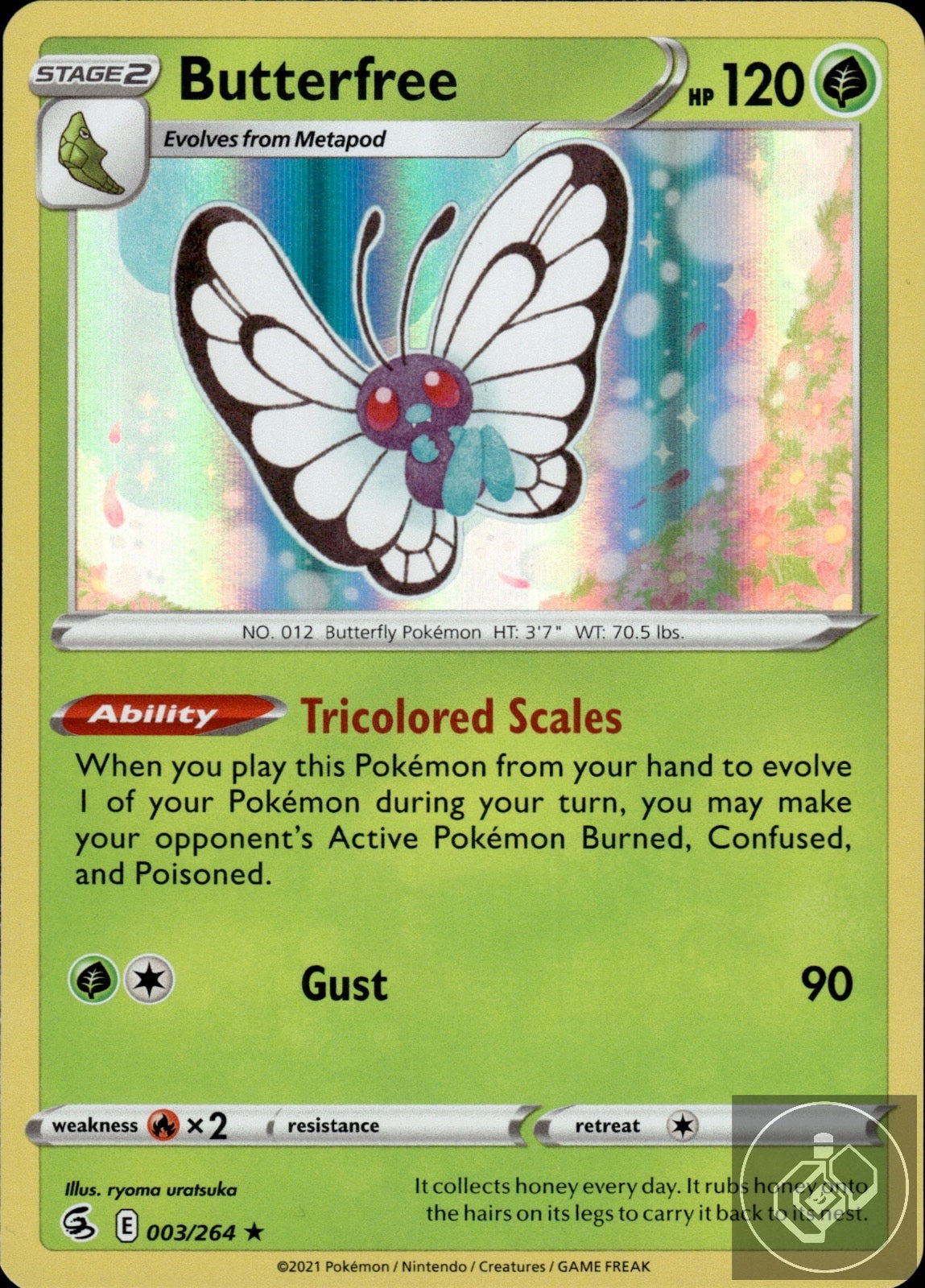 Butterfree 003/264 Holo Rare Fusion Strike Pokemon Holo