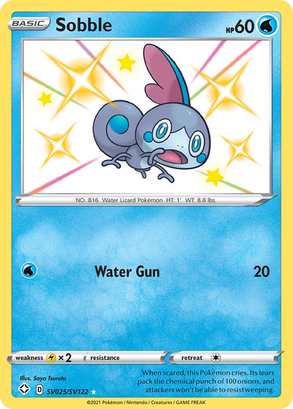 Sobble SV025/SV122 Shiny Rare Shining Fates Shiny Vault Pokemon