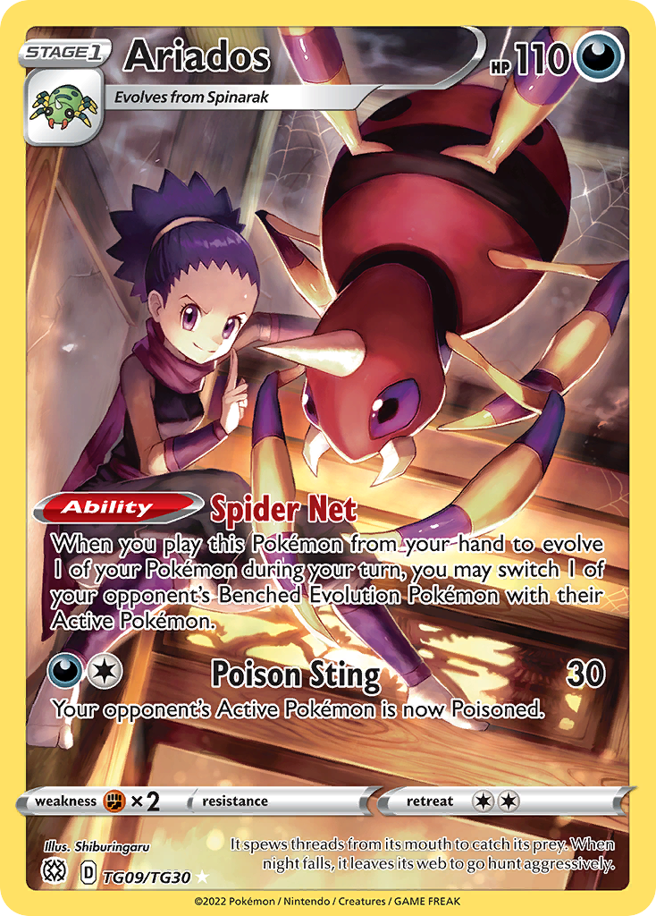 Ariados TG09/TG30 Holo Brilliant Stars Trainer Gallery Pokemon
