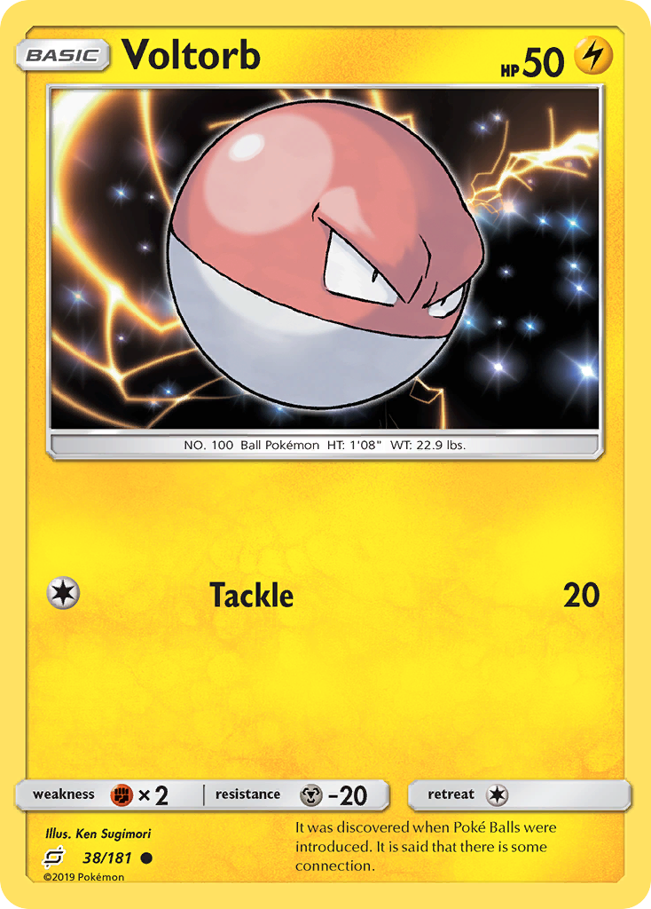 Voltorb 38/181 Common Team Up Pokemon Reverse Holo