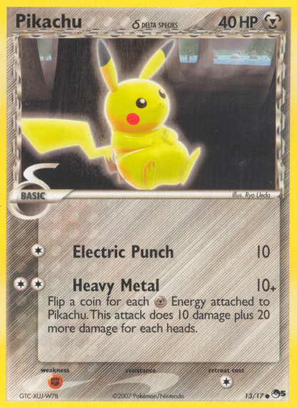 Pikachu 13/17 Common POP Series 5 Pokemon