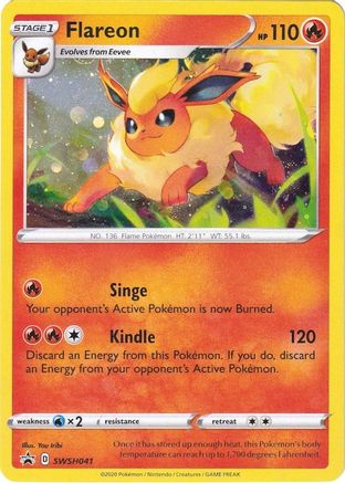 Flareon SWSH041 Holo Promo Sword & Shield Promo Pokemon Holo